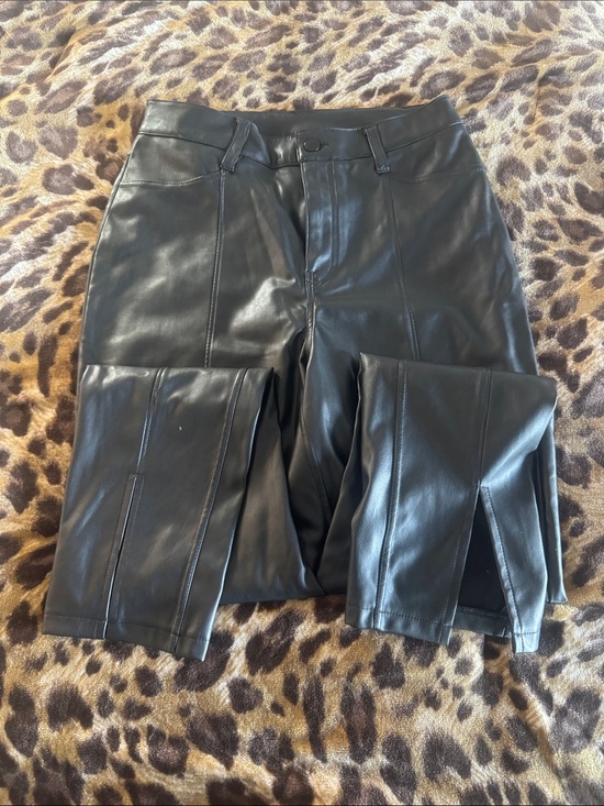 Guess Pants - Leather straight pants from guess